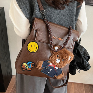 双肩包高级感女包 ins潮流个性 复古时尚 学院风包包女2025秋冬新款