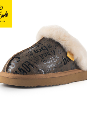 Yellow Earth2021冬季羊毛皮一体时尚男士家居棉拖柔软舒适03X