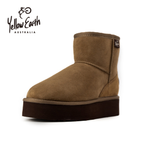 yellowearth羊皮毛一体增高厚底雪地靴女经典 百搭吉娜超低靴61N