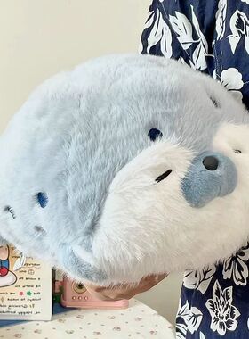 可爱海豹玩偶抱枕床上睡觉大号毛绒玩具海獭娃娃公仔生日礼物女生