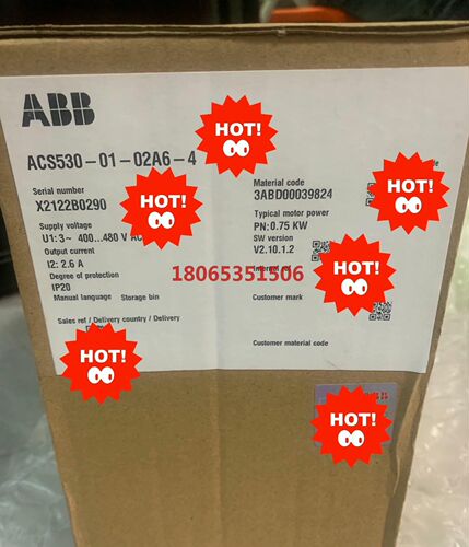 ABB 变频器ACS530-01-02A6-4 原装0.