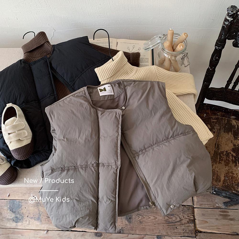 浙江嘉兴平湖冬季羽绒棉服马甲湖州织里男童装韩版加厚外套儿童潮