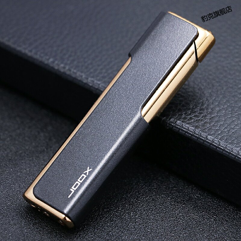 奥麦充气打火机 迷你 个性防风创意金属超薄长条轻巧定制款送男友