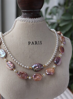 天然巴洛克珍珠项链女轻奢小众高级感锁骨链2026新款爆款颈链配饰