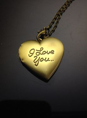 复古心形情侣礼物吊坠项链包邮