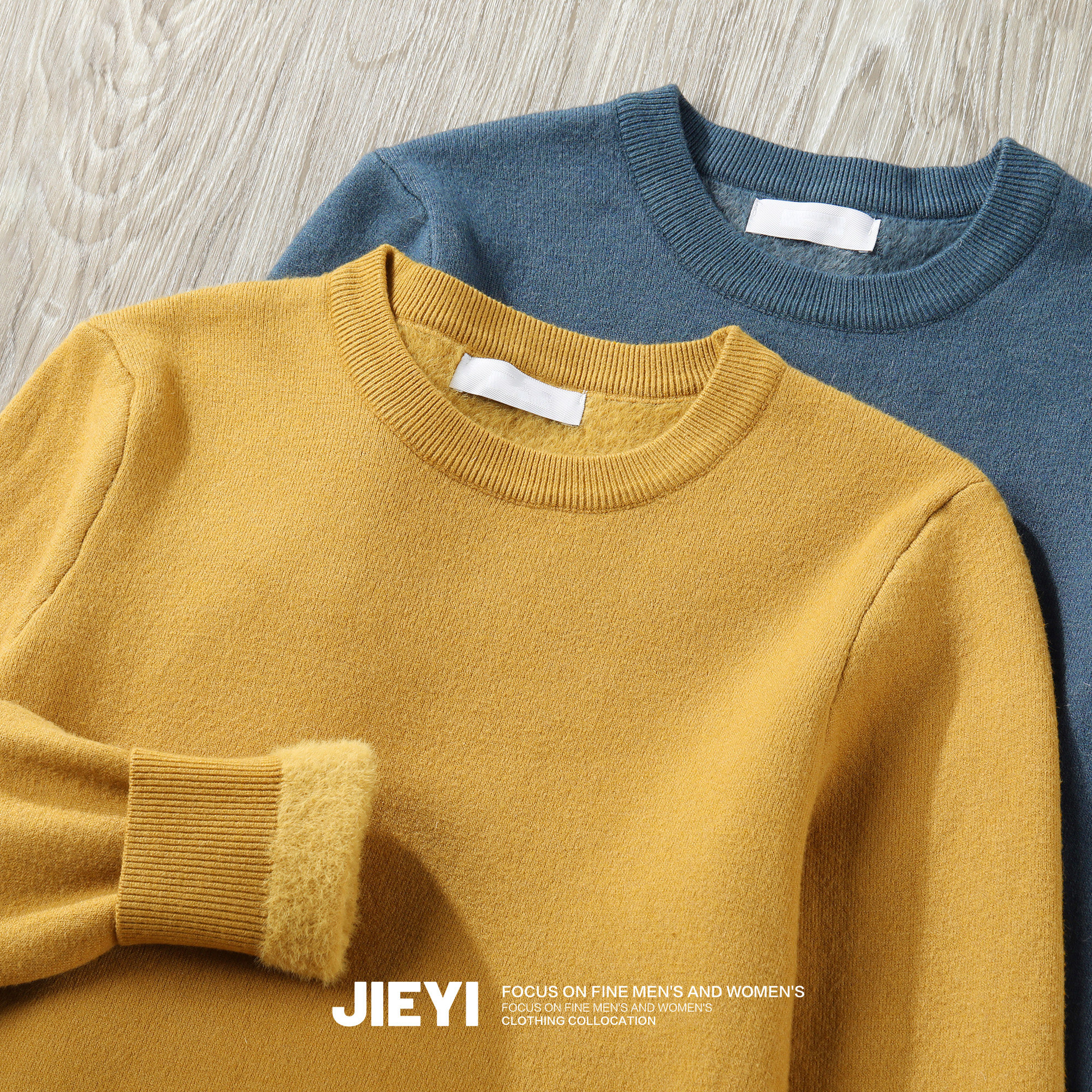 介乙 冬季新款加厚一体绒上衣男保暖长袖打底衫圆领修身内搭毛衣,男装,针织衫/毛衣,淘宝优惠券,粉丝福利购,淘宝优惠卷