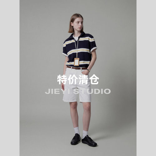 特价  个性口袋铆钉装饰休闲五分短裤直筒天丝莱赛尔棉混纺中裤