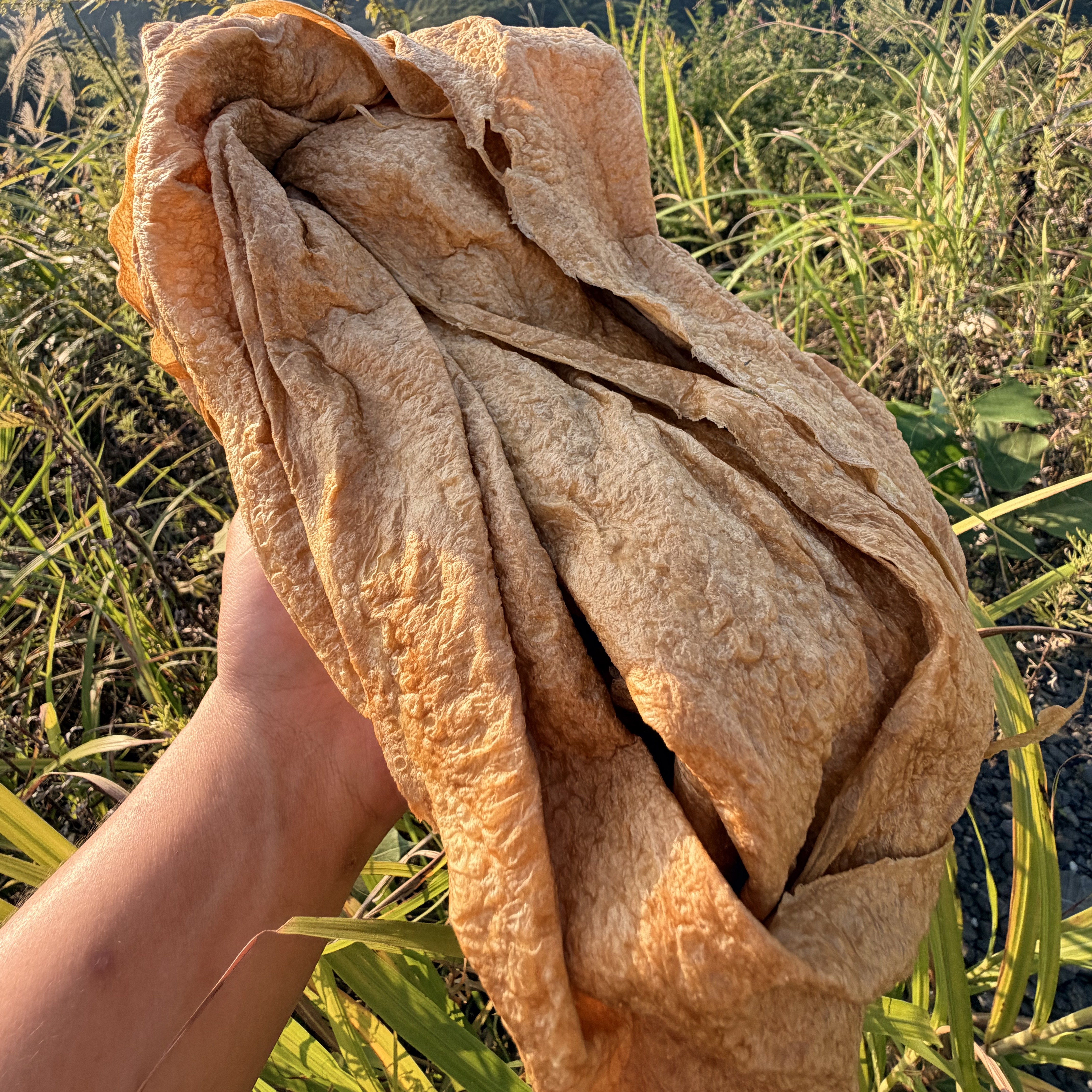 湖南农家自制豆腐皮干湘西油豆皮腐竹风味小吃特产千张豆皮500克