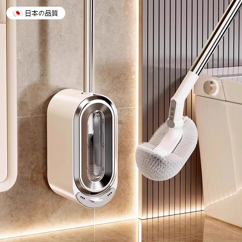 高颜值马桶刷清洁高效还不刮釉面