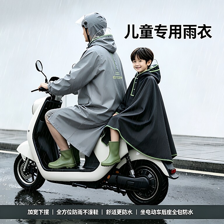 儿童斗篷雨衣暴雨天上学不怕淋湿