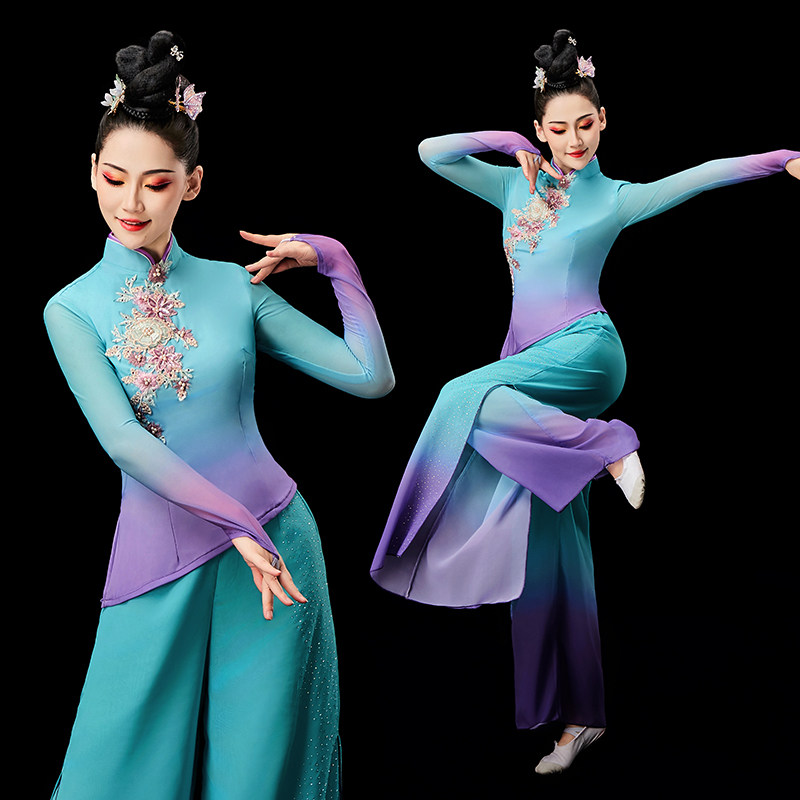 胶州秧歌演出服女2025新款古典舞蹈演出服装飘逸扇子舞广场舞套装,女装/女士精品,民族服装/舞台装,淘宝优惠券,粉丝福利购,淘宝优惠卷