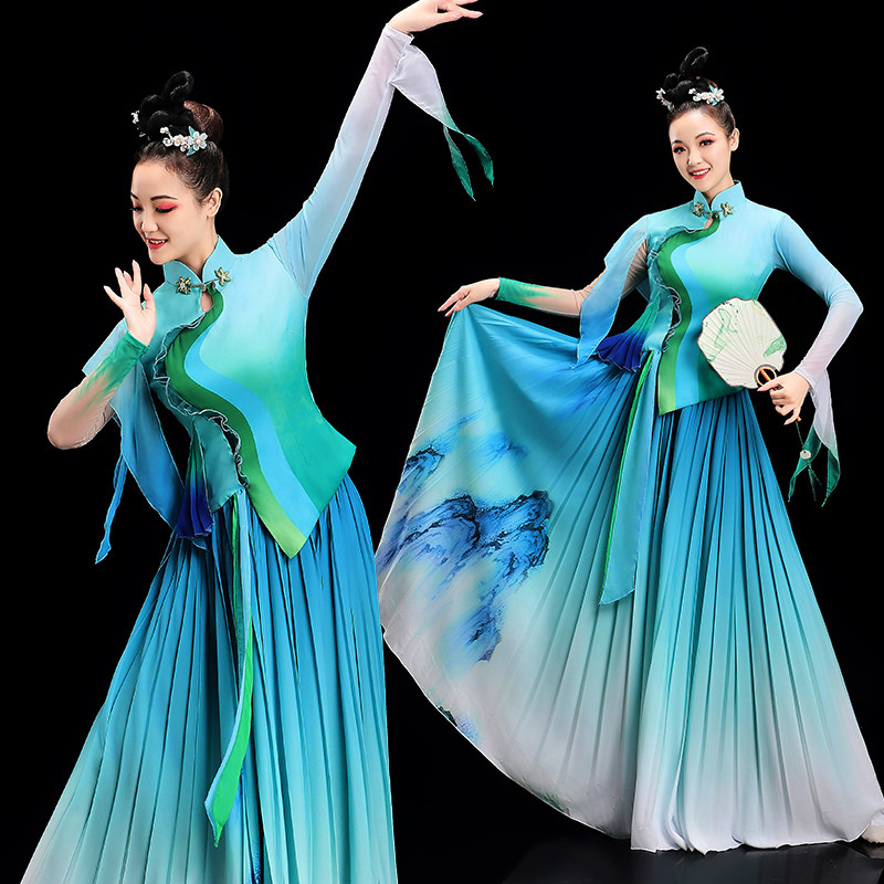 2026新款中国风岭南雨巷舞蹈服装古典舞演出服女飘逸艺考伞舞套装