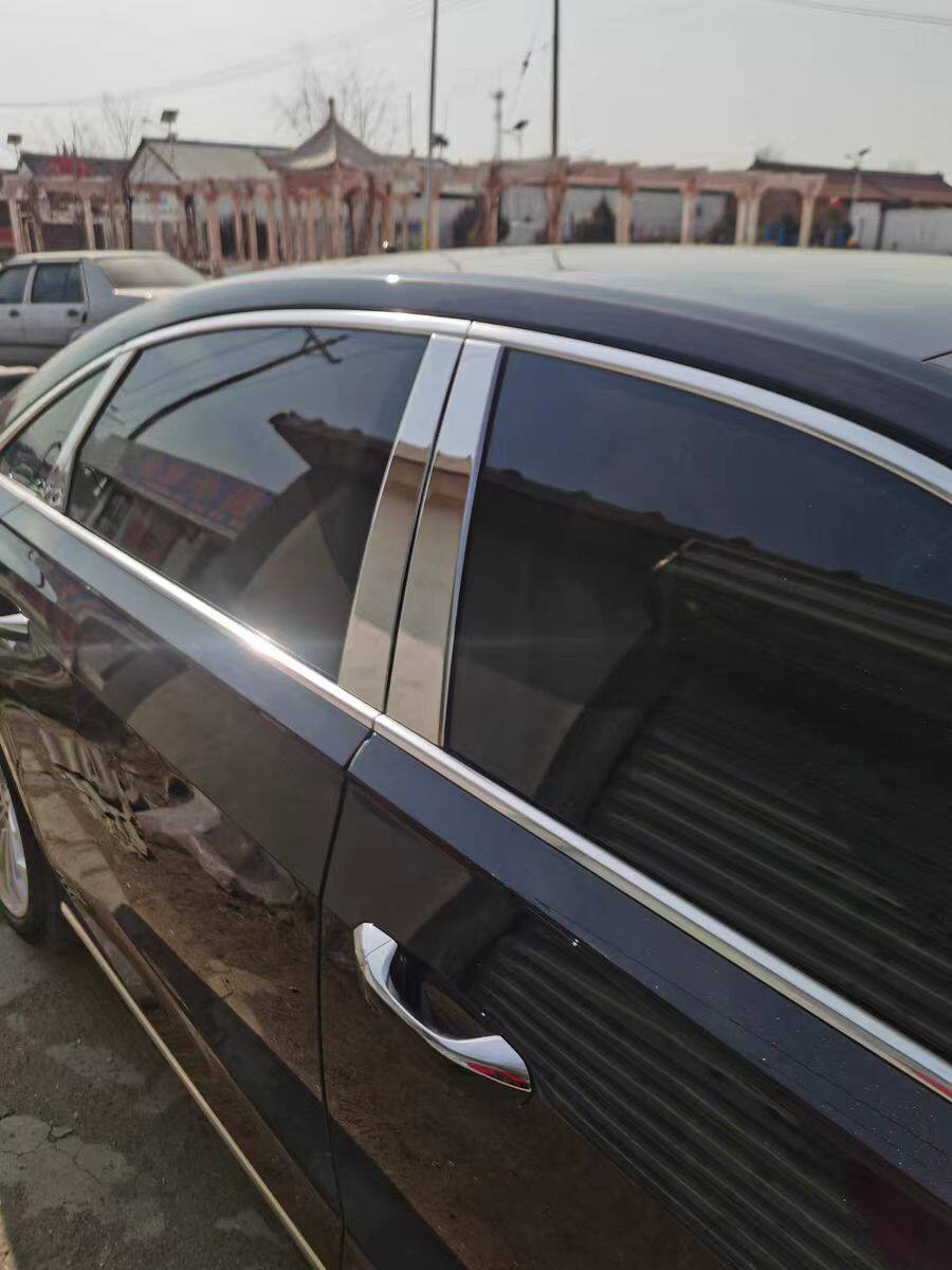 11-17款新奧迪A8改裝車(chē)窗中柱飾條 02-09款老奧迪A8立柱亮條裝飾