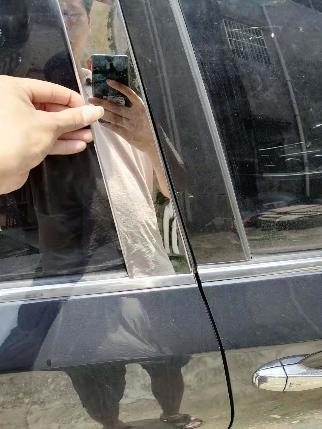 车窗中柱奥迪车窗玻璃亮条