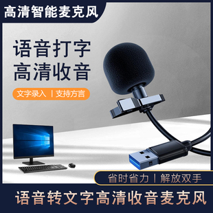 麦克风语音转文字实时电脑打字内网录入神器语音识别输入器转文档
