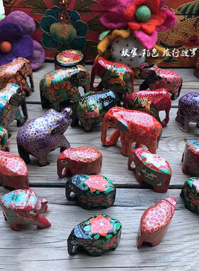 尼泊尔克什米尔漆画财运木雕