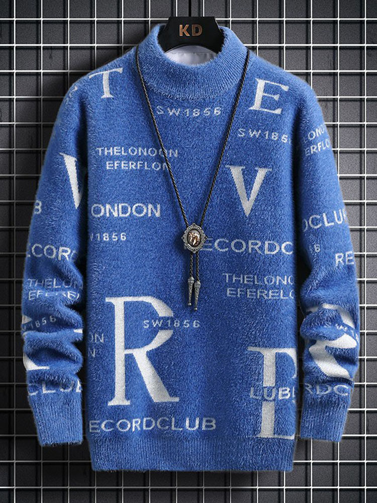 AUTUMN AND WINTER YOUTH SWEATERS MENS MINK BIG CHILDREN HIGH SCHOOL JUNIOR HIGH SCHOOL STUDENTS THICKENED TRENDY BRAND UNDERSHIRTS