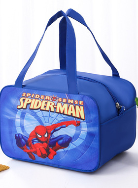 蜘蛛侠饭盒袋铝箔保温袋收纳袋学生蜘蛛人午餐袋便当包可爱男孩子