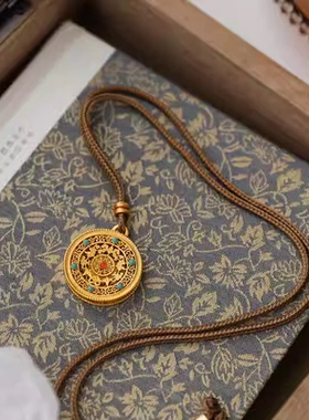 古法如意圆满吊坠编织长款项链