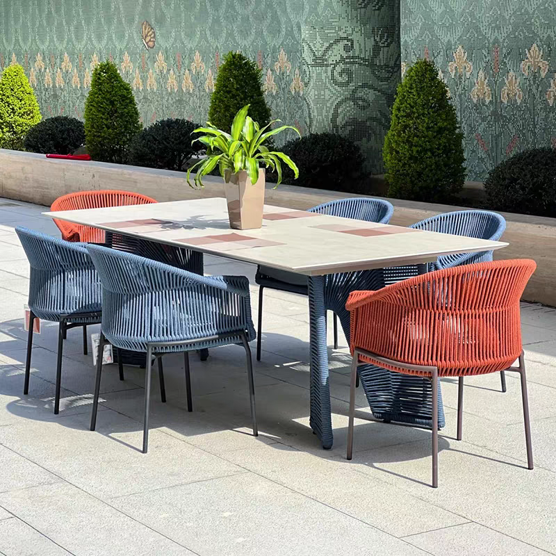 户外桌椅庭院露天防水防晒餐厅绳编一桌六椅酒店创意藤椅组合家具,住宅家具,桌椅套件,淘宝优惠券,粉丝福利购,淘宝优惠卷