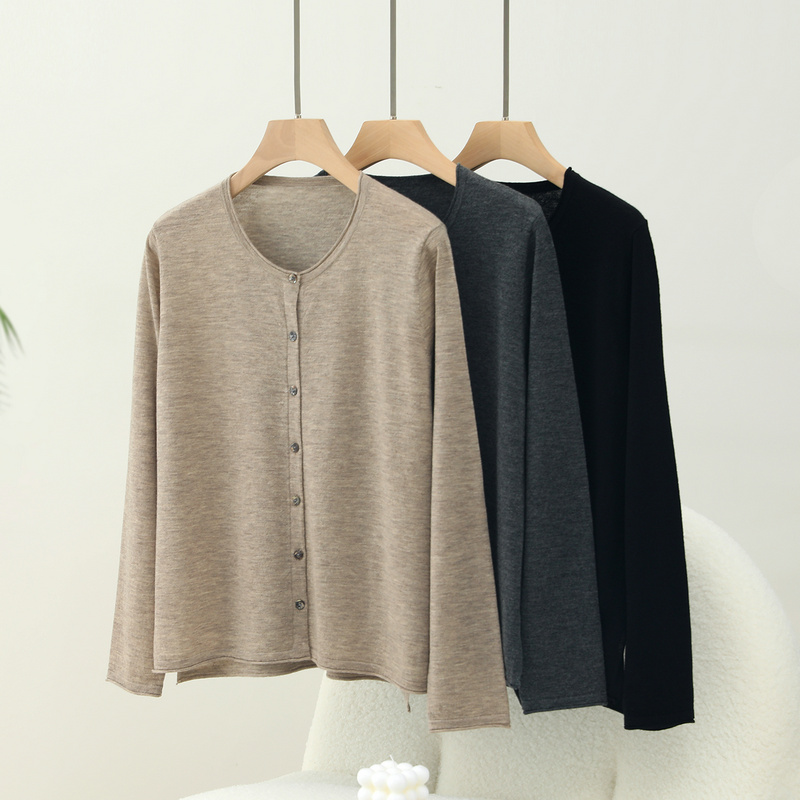 95060极细扬子纱圆领开衫