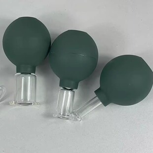 玻璃杯拔罐吸湿真空吸球抽气球脸部面部拔罐提拉塑料杯四件套刮痧