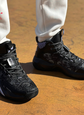 乔丹破影armor|外场实战篮球鞋男新款高帮耐磨回弹透气黑色运动鞋