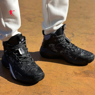 乔丹破影armor|外场实战篮球鞋男新款高帮耐磨回弹透气黑色运动鞋