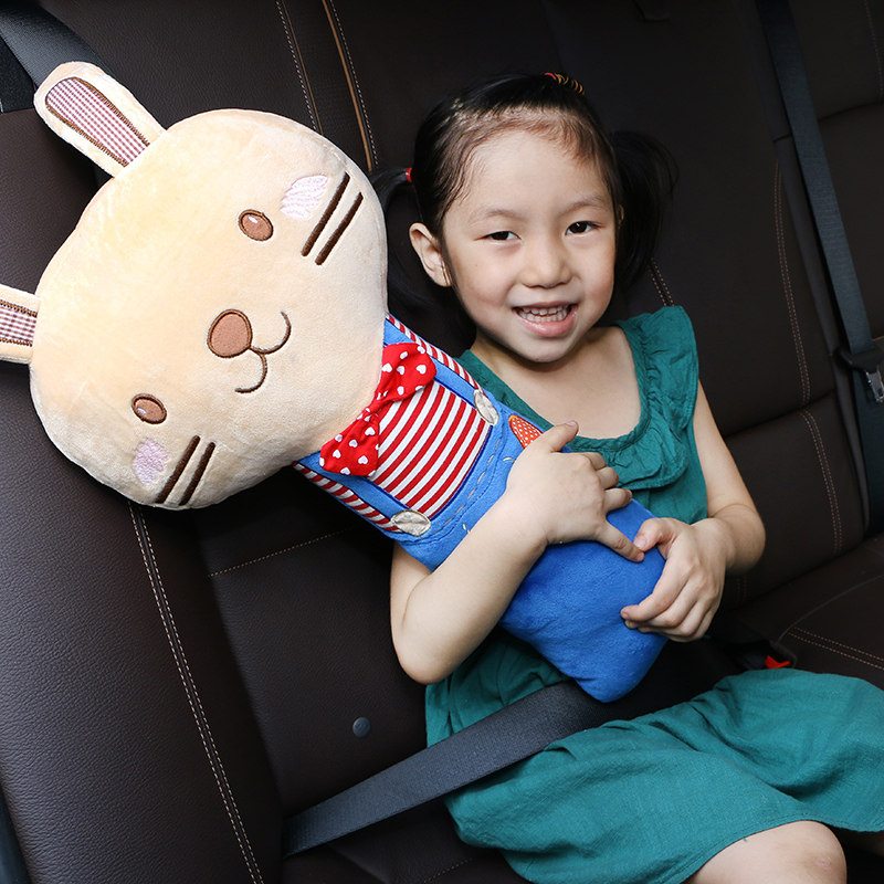 汽车安全带套护肩套卡通可爱座椅儿童安全带固定器车内饰装饰用品