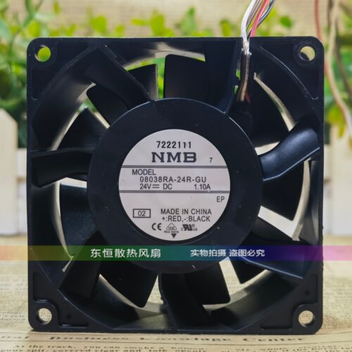 NMB/美蓓亚 08038RA-24R-GU 24V 1.10A 8038 8CM 变频器散热风扇