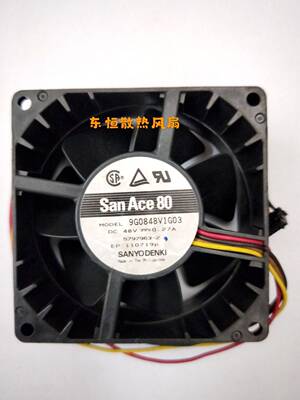 San Ace 80 9G0848V1G03 48V 0.27A 8038 8cm 变频器 大风量 风扇