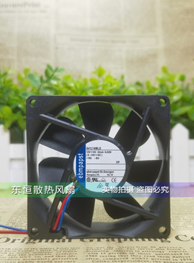 原装ebmpapst 8412NMLE 12V 52mA 0.62W 8025 8cm 静音 散热风扇