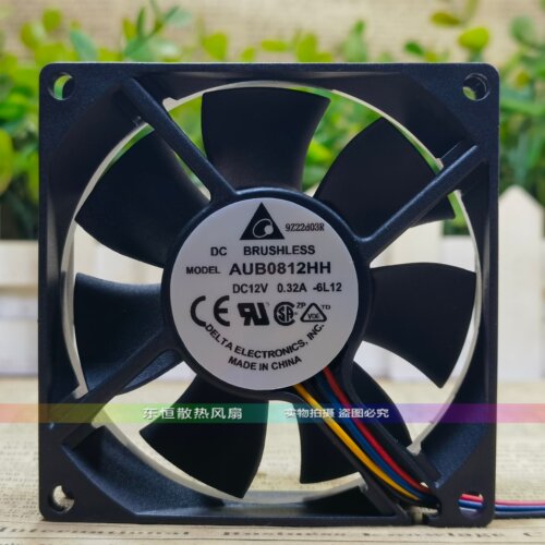 Delta/台达 AUB0812HH 8025 12V 0.32A 8CM CPU机箱 电源散热风扇