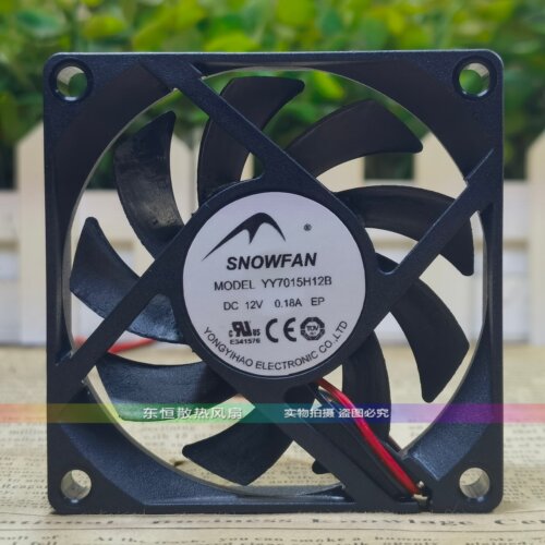 SNOWFAN YY7015H12B 12V 0.18A 7015 7CM CPU机箱 电源 散热风扇