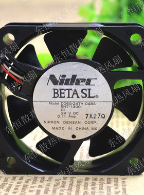 正品 NIDEC D06G-24TH 04BS 24V 0.11A 6CM 6020 3线 变频 风扇