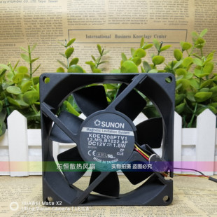 原装建准SUNON KDE1208PTV1 12V 1.8W 8cm 8025 机箱电源散热风扇