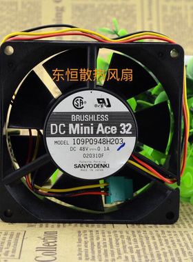 原装三洋 109P0948H203 48V 0.1A 9CM 9032 工控机变频器散热风扇