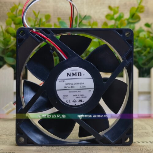 NMB 3610VL-05W-B59 0.29A 9cm 9025变频器卡隆放映机散热风扇24V