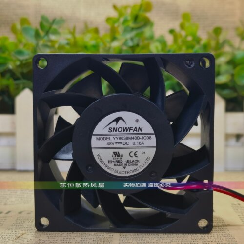 SNOWFAN YY8038M48B-JC08 0.16A 8038 8CM 电梯变频器散热风扇48V