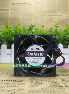原装三洋 9GV0812P1H04 8038 8CM 12V 3A 服务器 暴力 散热风扇
