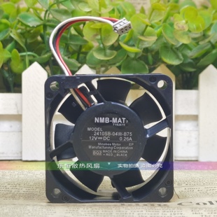 04W B75 0.26A NMB 机箱变频器散热风扇 12V 2410SB 6025 原装 6cm