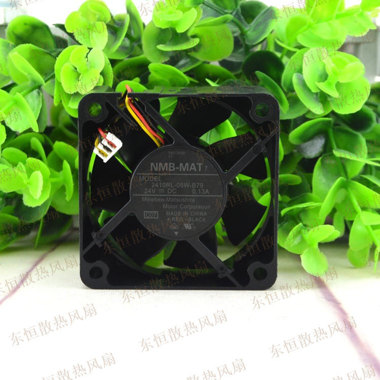 NMB 24V 0.13A 6025 2410RL-05W-B79 6CM 投影仪 变频器散热风扇