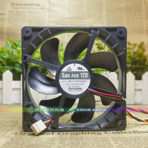 三洋 9S1212P4H031 12V 0.33A 12025 12CM 机箱 电源显卡散热风扇