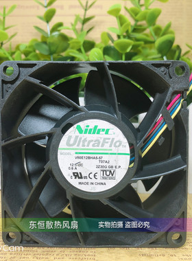 原装Nidec V80E12BHA5-57 12V 0.6A 8038 8cm 服务器暴力散热风扇