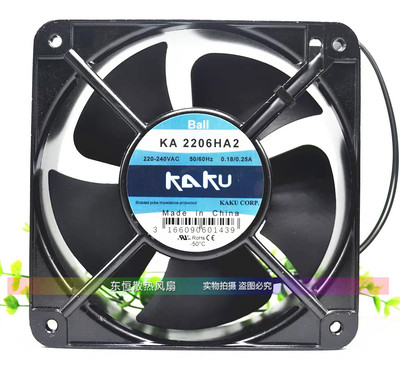 全新KAKU卡固 KA2206HA2 20CM 20060 220V 电柜散热风扇 轴流风机