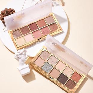 玛可安迪花怜水灵纯欲十色眼影盘哑光珠光细闪日常大地色眼影