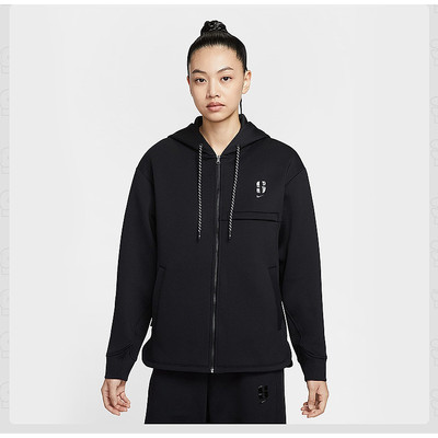 Nike耐克卫衣春季女子上衣米白色运动宽松连帽套头衫IH3917-011