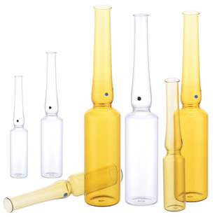 安瓿管玻璃安培瓶曲颈易折安培瓶安瓿瓶针剂瓶实验室砂轮片玻璃瓶