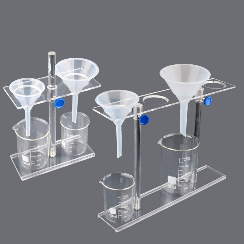 有机玻璃漏斗架2孔4孔升降式可拆卸塑料漏斗架  不含漏斗烧杯