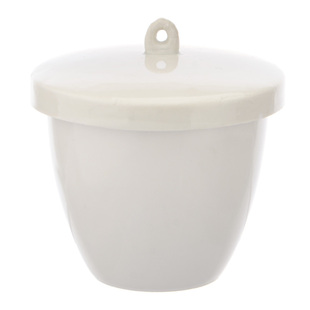 300ml瓷坩埚化学实验耐高温瓷中埚 200 带盖陶瓷坩锅100 150